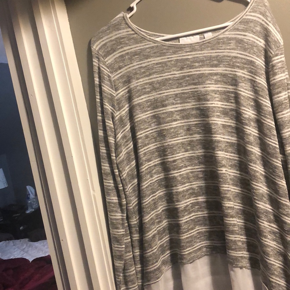 Grey striped blouse